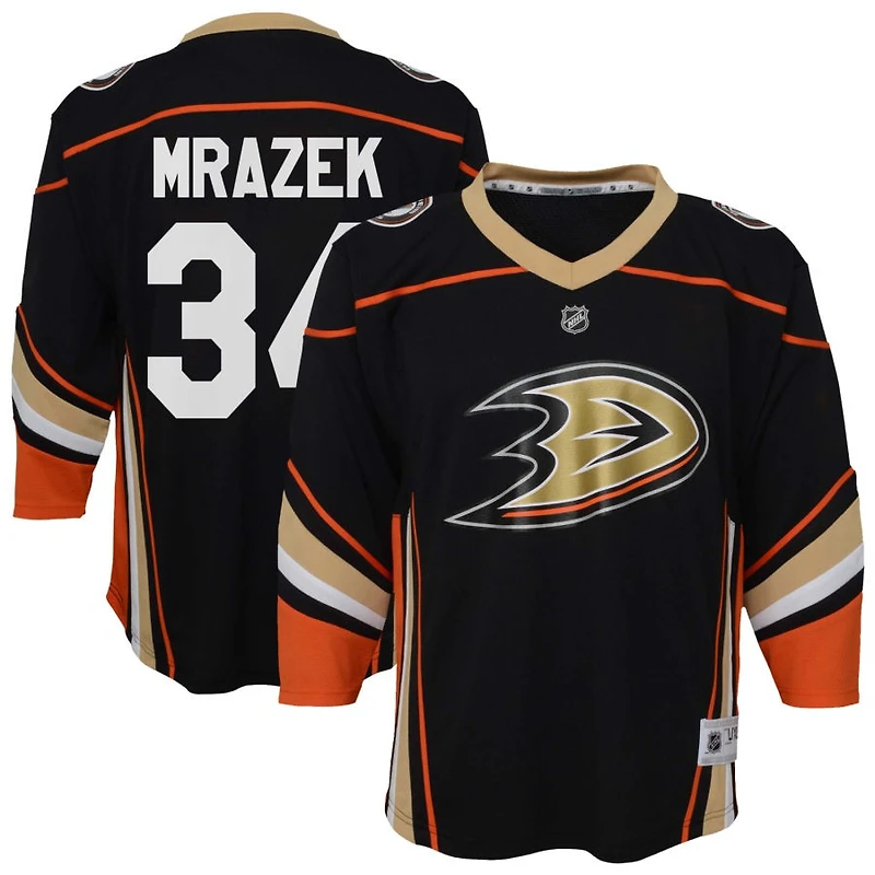 Petr Mrazek Youth  Black Anaheim Ducks Home Replica Custom Jersey