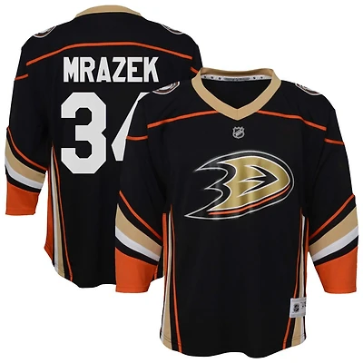Petr Mrazek Youth  Black Anaheim Ducks Home Replica Custom Jersey
