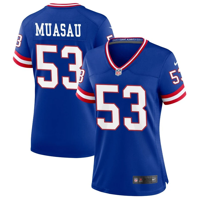 Darius Muasau Women's Nike Royal New York Giants Classic Custom Game Jersey