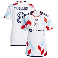 Chris Mueller Women's adidas  White Chicago Fire 2024 A Kit For All Replica Custom Jersey