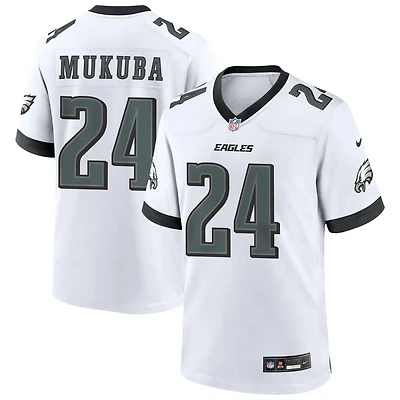 Andrew Mukuba Men's Nike White Philadelphia Eagles Custom Game Jersey