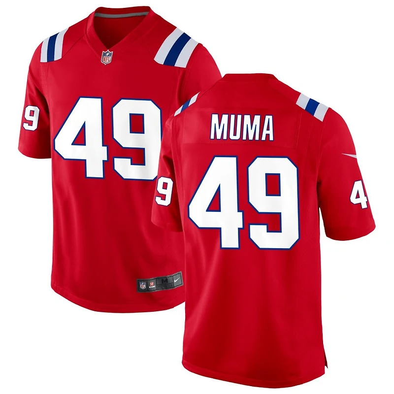 Chad Muma Men's Nike Red New England Patriots Alternate Custom Jersey