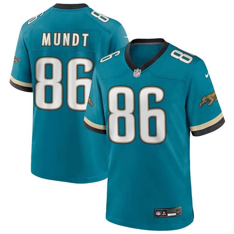 Johnny Mundt Men's Nike Teal Jacksonville Jaguars Prowler Throwback Custom Game Jersey