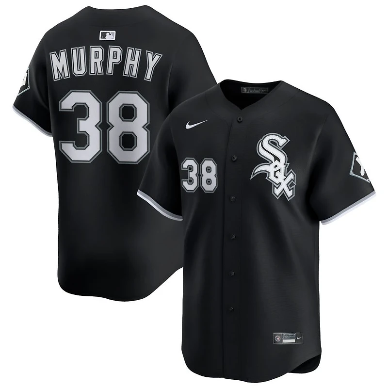Chris Murphy Men's Nike Black Chicago White Sox Alternate Limited Custom Jersey
