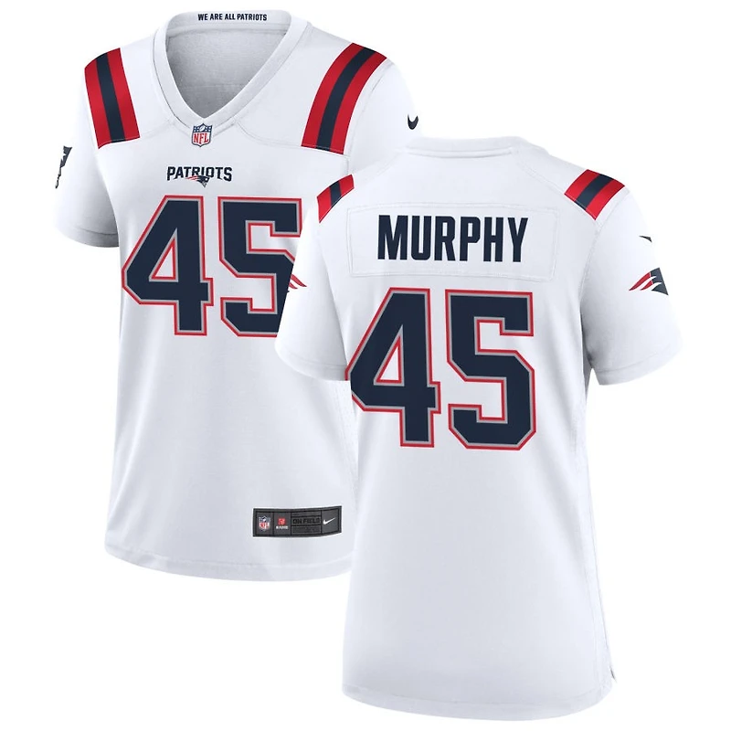 Caleb Murphy Women's Nike New England Patriots White Custom Game Jersey