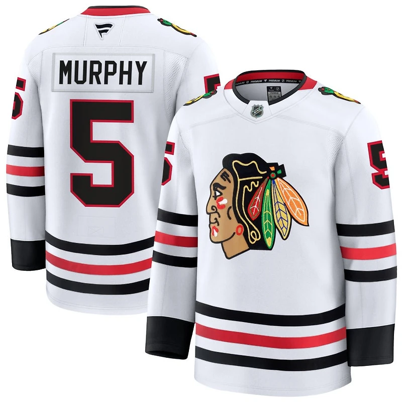 Connor Murphy Men's Fanatics White Chicago Blackhawks Away Premium Custom Jersey
