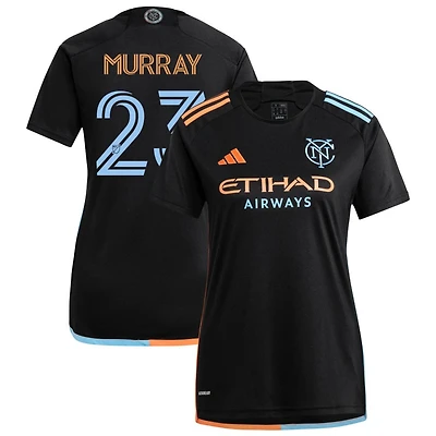 Max Murray Men's adidas  Black New York City FC 2024 24/7 Kit Replica Custom Jersey