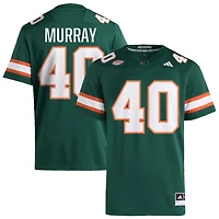 Abram Murray Men's adidas  Green Miami Hurricanes NIL Pick-A-Player Alternate Premier Football Jersey