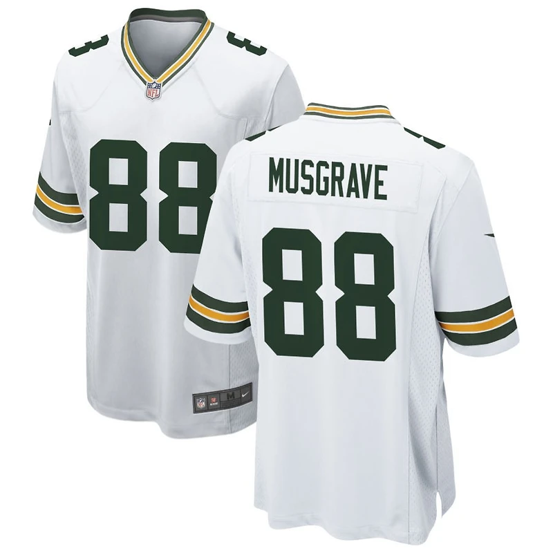 Luke Musgrave Men's Nike White Green Bay Packers Custom Game Jersey