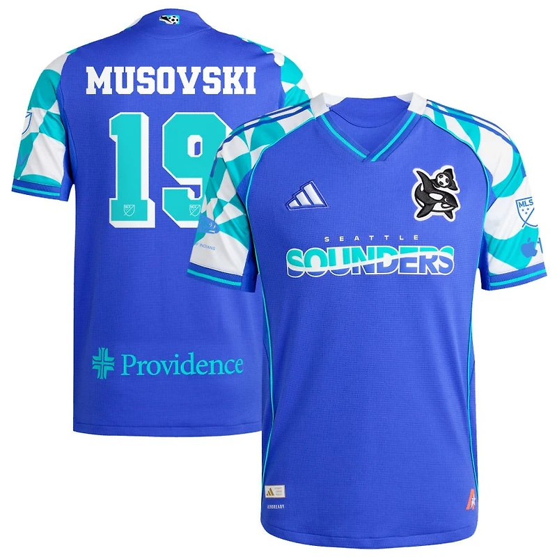 Danny Musovski Men's adidas Blue Seattle Sounders FC 2025 Third Authentic Custom Jersey