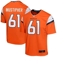 Sam Mustipher Youth Nike  Orange Denver Broncos Mile High Collection Custom Game Jersey
