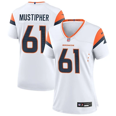 Sam Mustipher Women's Nike  White Denver Broncos Mile High Collection Custom Game Jersey