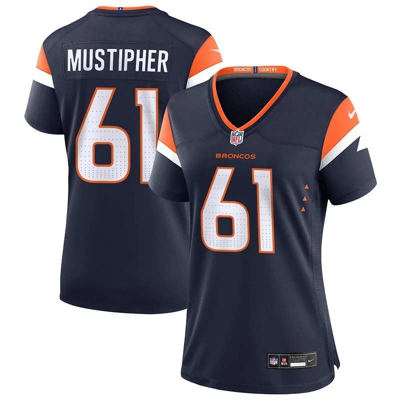 Sam Mustipher Women's Nike Navy Denver Broncos Alternate Mile High Collection Custom Game Jersey