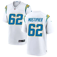 Sam Mustipher Men's Nike White Los Angeles Chargers Custom Game Jersey