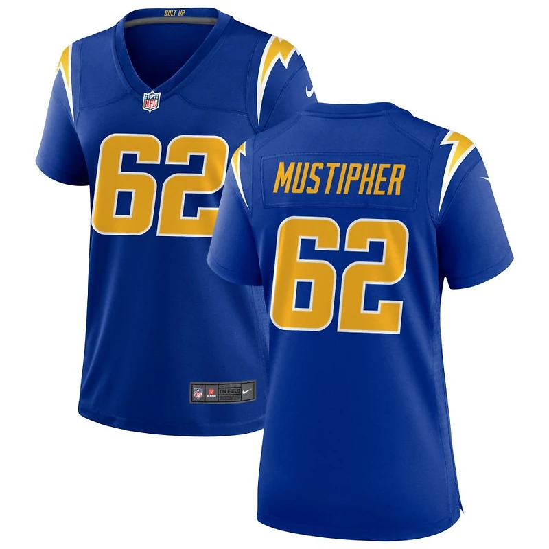Sam Mustipher Women's Nike Royal Los Angeles Chargers Alternate Custom Game Jersey