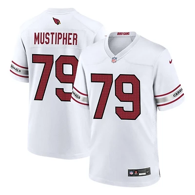 PJ Mustipher Men's Nike White Arizona Cardinals Custom Game Jersey