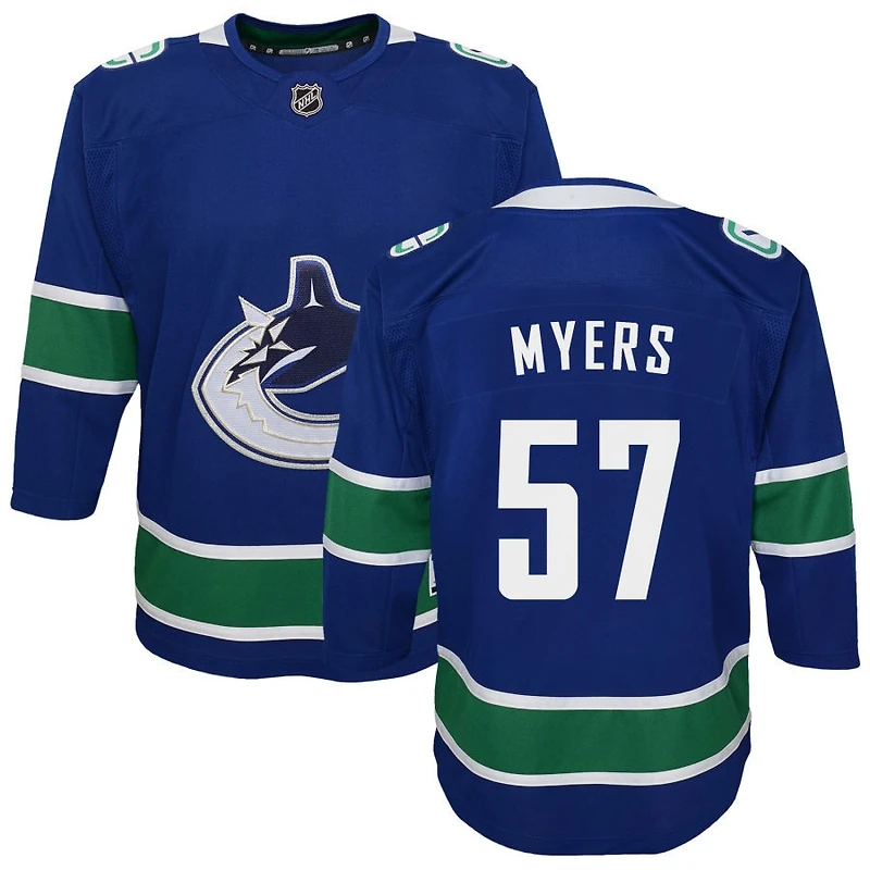 Tyler Myers Youth Blue Vancouver Canucks Premier Custom Jersey
