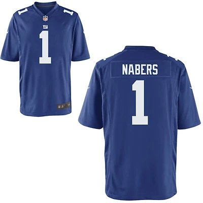 Malik Nabers Youth Nike Royal New York Giants Custom Game Jersey