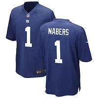 Malik Nabers Men's Nike Royal New York Giants Custom Game Jersey