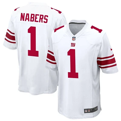 Malik Nabers Men's Nike White New York Giants Custom Game Jersey