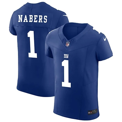 Malik Nabers Men's Nike Royal New York Giants Vapor F.U.S.E. Elite Custom Jersey