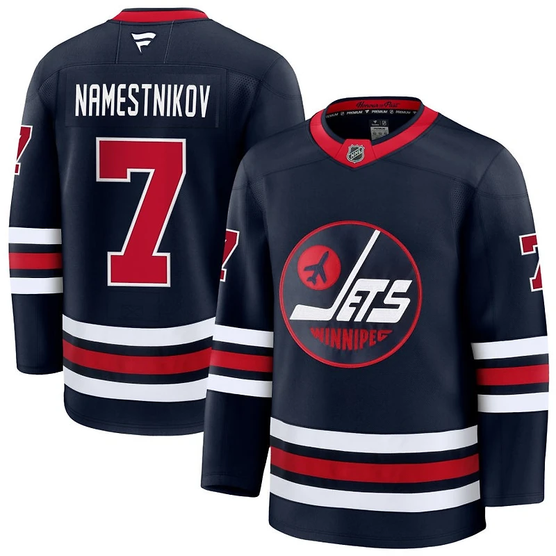 Vladislav Namestnikov Men's Fanatics Navy Winnipeg Jets Alternate Premium Custom Jersey