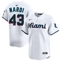 Andrew Nardi Youth Nike  White Miami Marlins Home Custom Limited Jersey