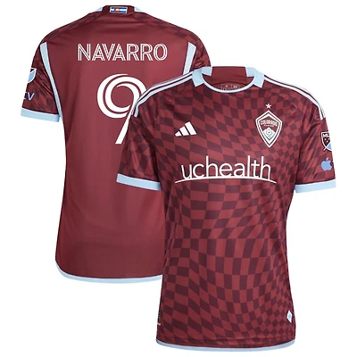 Rafael Navarro Men's adidas Burgundy Colorado Rapids 2024 One Flag Kit Authentic Custom Jersey
