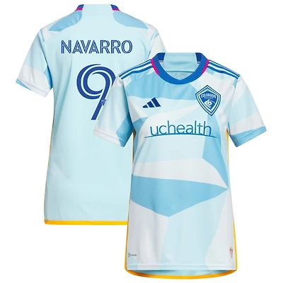 Rafael Navarro Women's adidas Light Blue Colorado Rapids 2023 New Day Kit Replica Custom Jersey