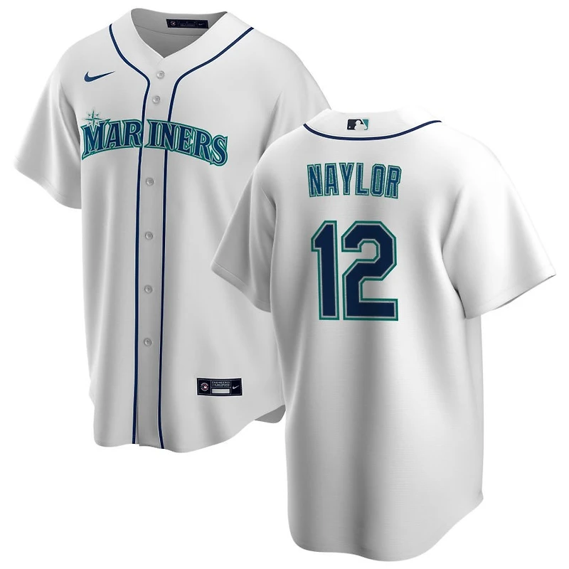Josh Naylor Men's Nike White Seattle Mariners Home Replica Custom Jersey