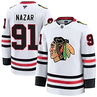 Frank Nazar Men's Fanatics White Chicago Blackhawks Away Premium Custom Jersey
