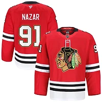 Frank Nazar Men's Fanatics Red Chicago Blackhawks Anniversary, Home Authentic Pro Custom Jersey