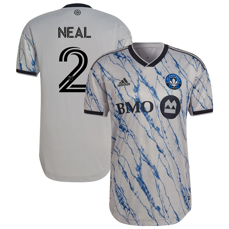 Jalen Neal Men's adidas Gray CF Montreal 2023 Secondary Authentic Custom Jersey