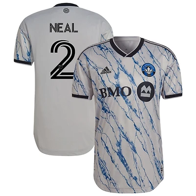Jalen Neal Men's adidas Gray CF Montreal 2023 Secondary Authentic Custom Jersey