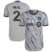 Jalen Neal Men's adidas Gray CF Montreal 2023 Secondary Authentic Custom Jersey