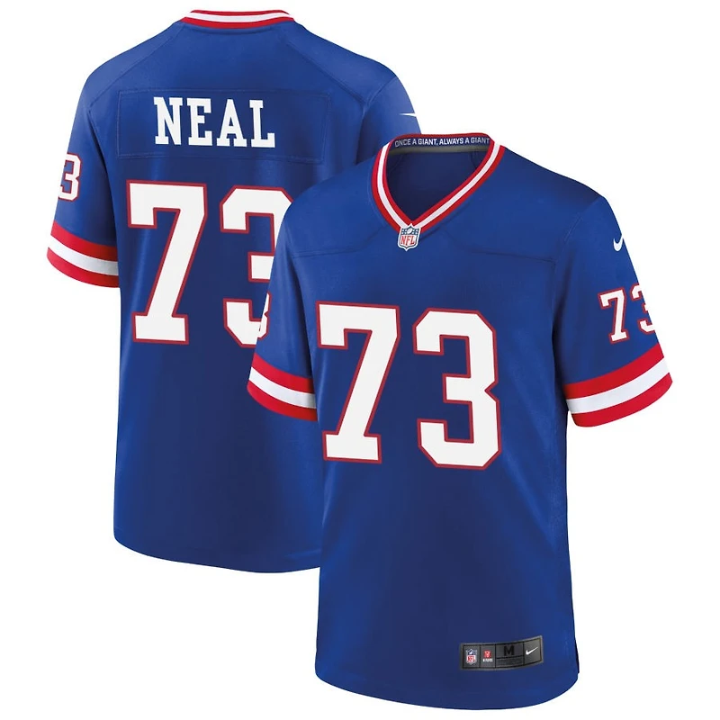 Evan Neal Men's Nike Royal New York Giants Classic Custom Game Jersey