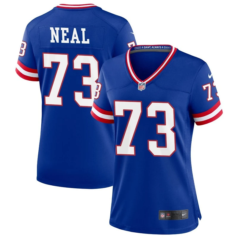 Evan Neal Women's Nike Royal New York Giants Classic Custom Game Jersey