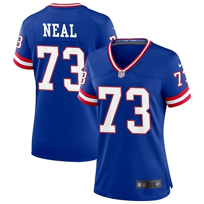Evan Neal Women's Nike Royal New York Giants Classic Custom Game Jersey