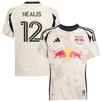 Dylan Nealis Youth adidas  Tan New York Red Bulls 2025 Stone Kit Replica Custom Jersey