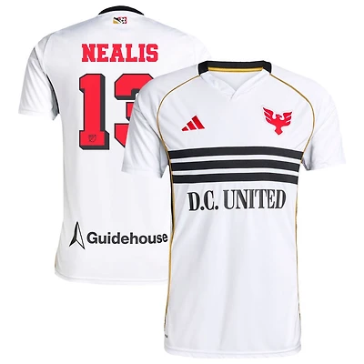 Sean Nealis Men's adidas White D.C. United 2025 Third Replica Custom Jersey