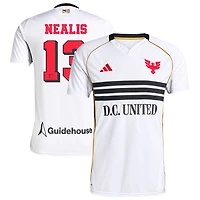 Sean Nealis Men's adidas White D.C. United 2025 Third Replica Custom Jersey