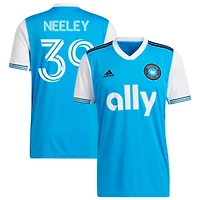 Jack Neeley Men's adidas Blue Charlotte FC 2022 Primary Replica Custom Jersey