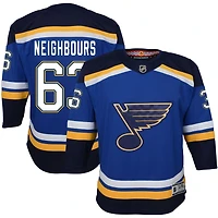 Jake Neighbours Youth Blue St. Louis Blues Home Premier Custom Jersey