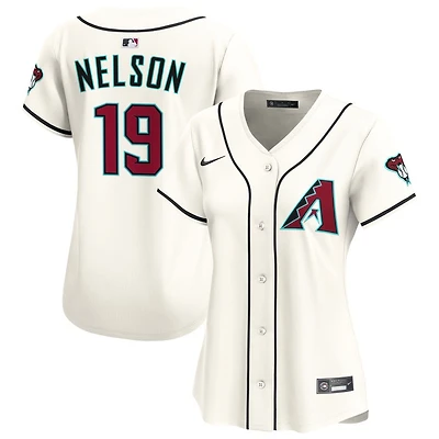 Ryne Nelson Women's Nike Cream Arizona Diamondbacks Home Limited Custom Jersey