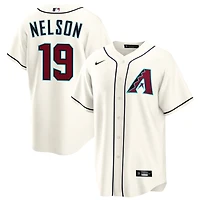 Ryne Nelson Men's Nike  Cream Arizona Diamondbacks Home Custom Replica Jersey