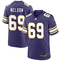 Matt Nelson Men's Nike Purple Minnesota Vikings Classic Custom Game Jersey