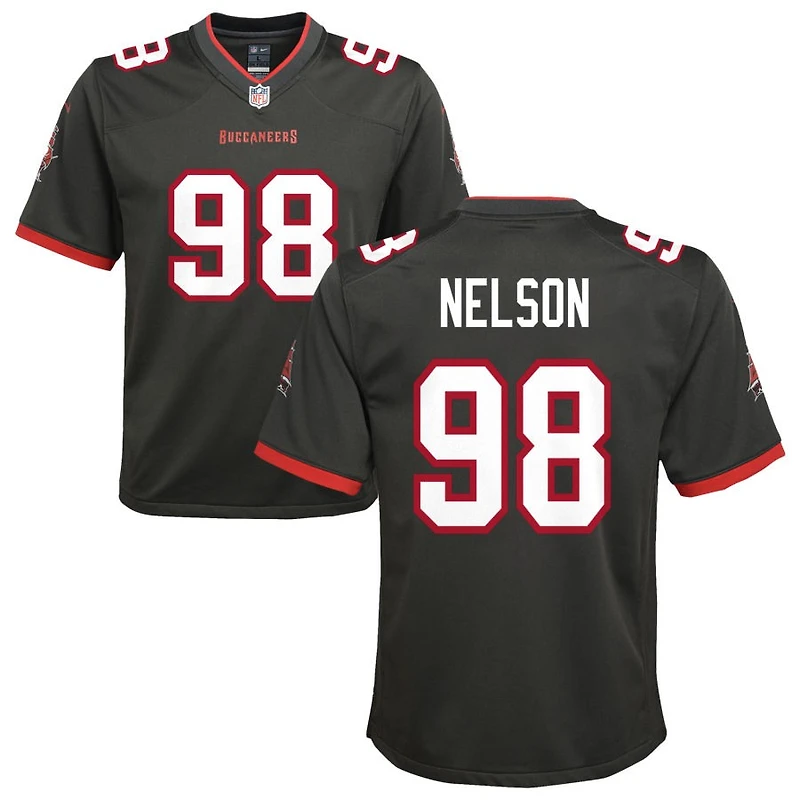 Anthony Nelson Youth Nike Pewter Tampa Bay Buccaneers Alternate Custom Game Jersey