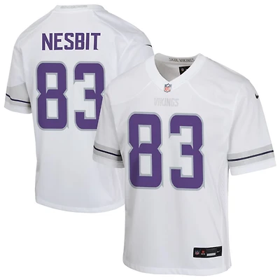 Bryson Nesbit Youth Nike White Minnesota Vikings Alternate Custom Game Jersey