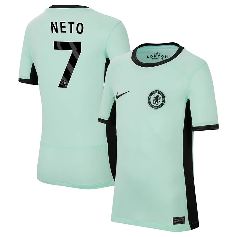 Pedro Neto Youth Nike Mint Chelsea 2023/24 Third Stadium Replica Custom Jersey