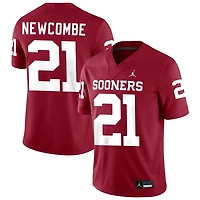 Jeremiah Newcombe Men's Jordan Brand Crimson Oklahoma Sooners NIL Pick-A-Player Football Replica Jersey